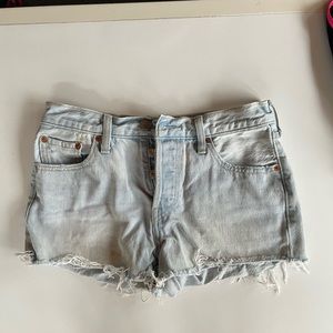 Levi’s Light Wash Denim Shorts